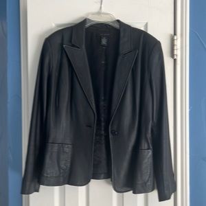 Leather jacket blazer EUC